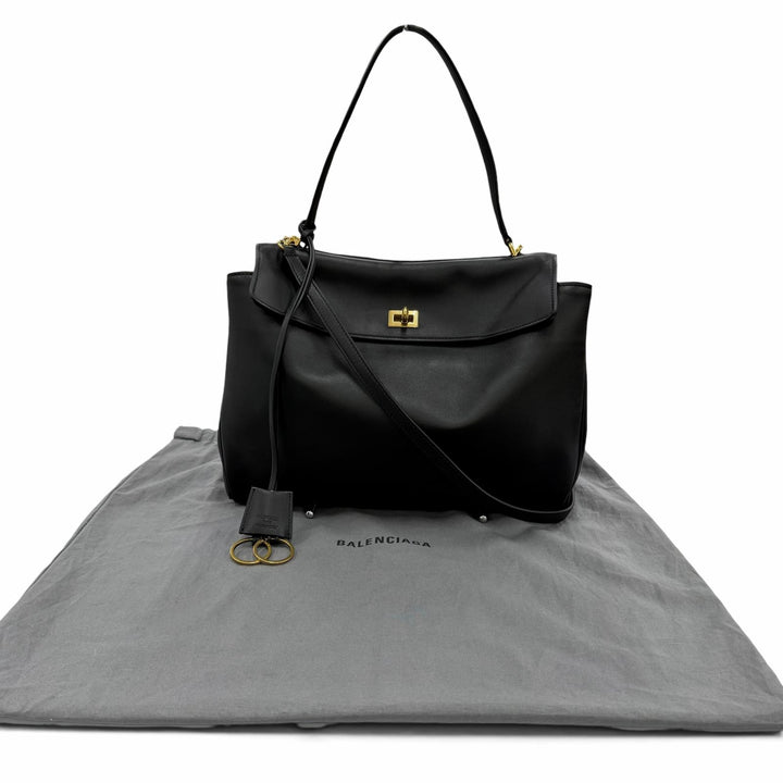 極美品☆BALENCIAGA バレンシアガ 789772 ロデオ ミディアム スムースカーフスキン 2WAYショルダーバッグ ハンドバッグ 定価671000円