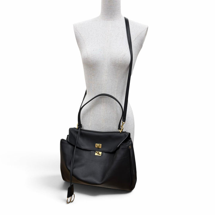 極美品☆BALENCIAGA バレンシアガ 789772 ロデオ ミディアム スムースカーフスキン 2WAYショルダーバッグ ハンドバッグ 定価671000円