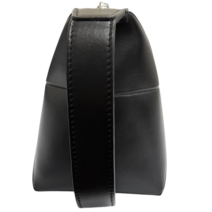 極美品□LOEWE ロエベ C510WBPX01 PUZZLE FOLD パズルフォルド シャイニーナパカーフ ウォッシュバッグ クラッチバッグ ブラック メンズ