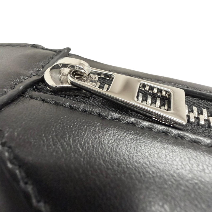 極美品□LOEWE ロエベ C510WBPX01 PUZZLE FOLD パズルフォルド シャイニーナパカーフ ウォッシュバッグ クラッチバッグ ブラック メンズ