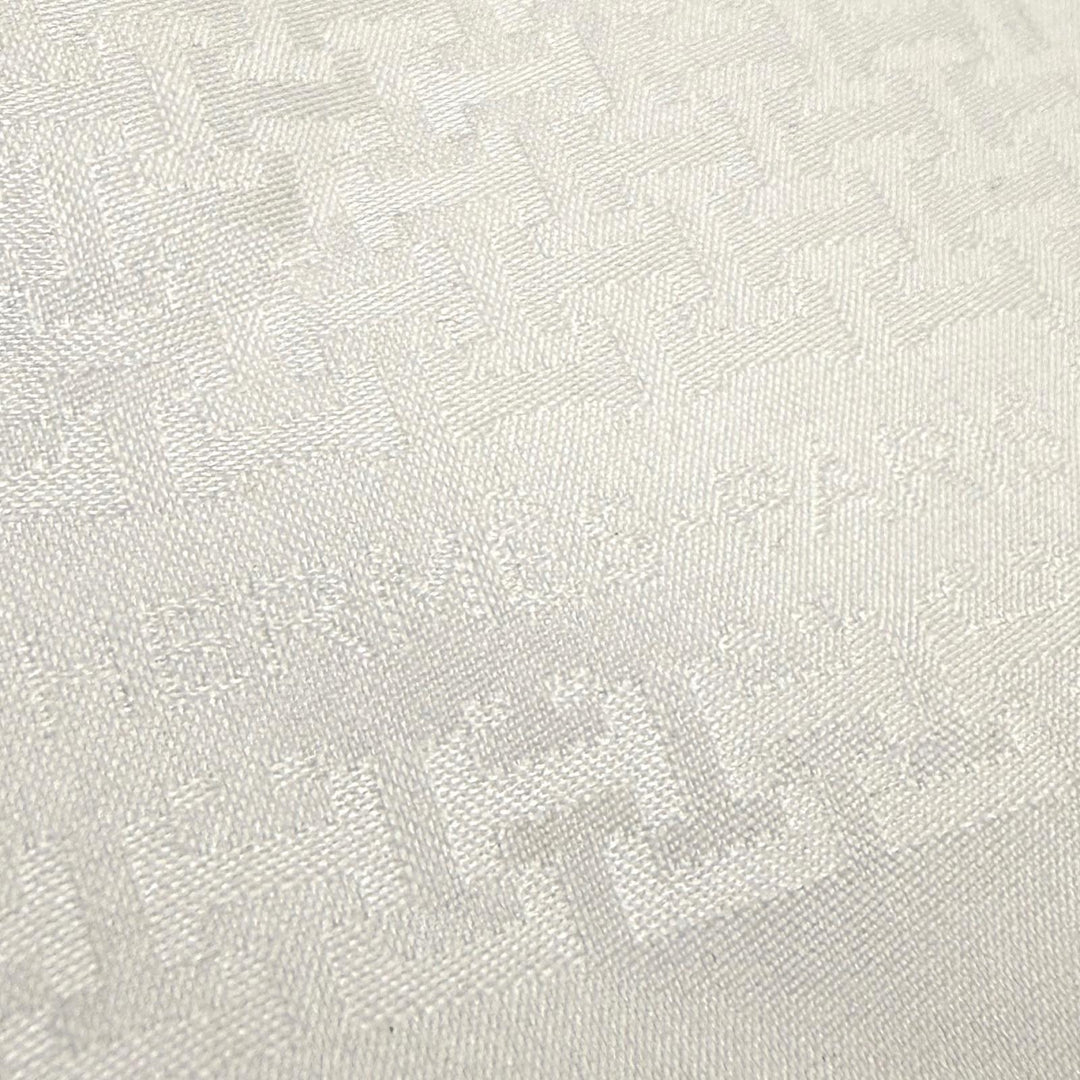 極美品▼HERMES エルメス アップサイド ダウン シルク100% 総柄 ポケットチーフ フォーマル ハンカチ ホワイト イタリア製 メンズ