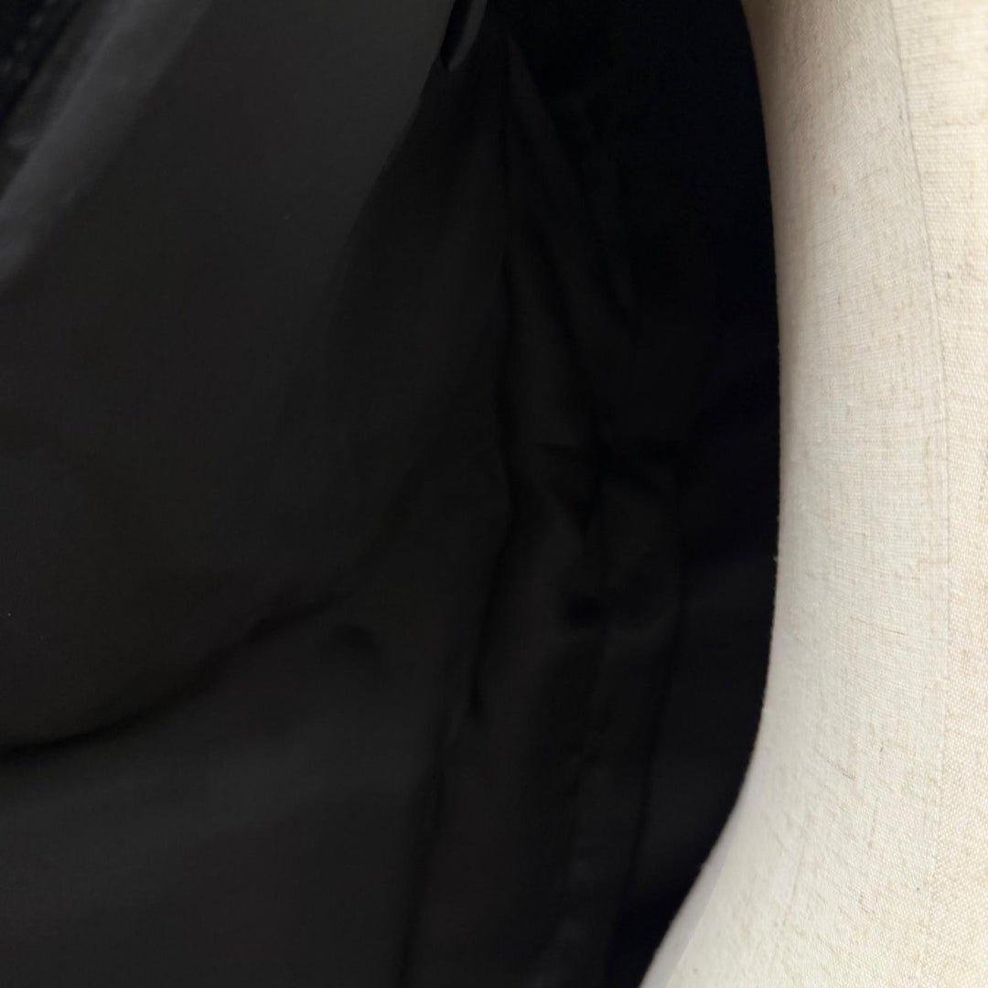 美品□PRADA プラダ 2024年製 GEB276 トライアングルロゴ 三角プレート ベルベットジャケット ブラック 46 イタリア製 正規品 メンズ