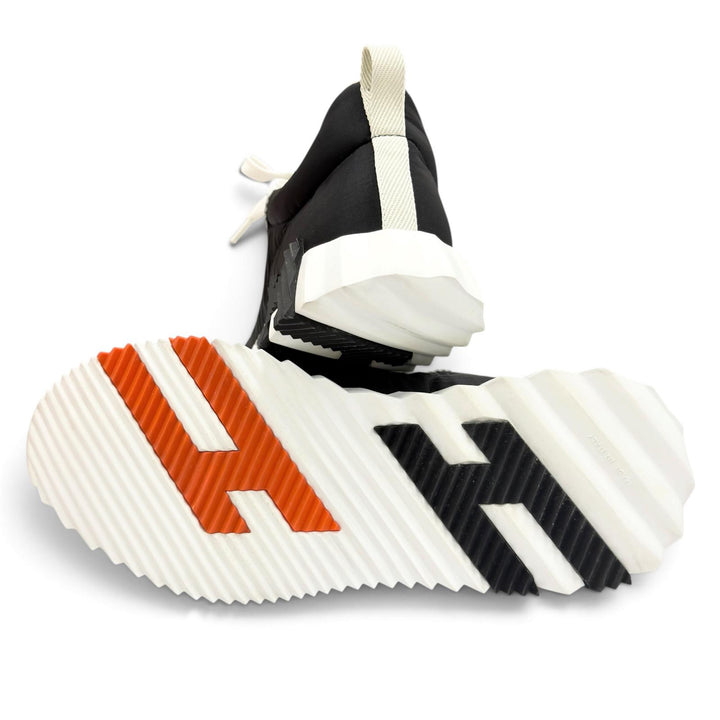 美品●HERMES エルメス バウンシング Hロゴ シャークソール バイカラー スニーカー ブラック ホワイト 41.5 イタリア製 メンズ 箱付き