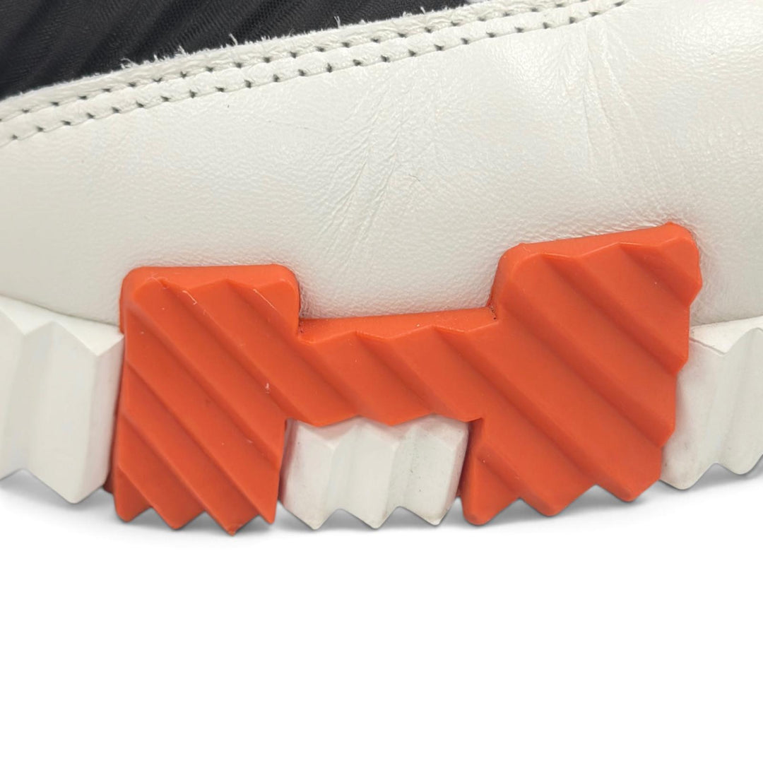 美品●HERMES エルメス バウンシング Hロゴ シャークソール バイカラー スニーカー ブラック ホワイト 41.5 イタリア製 メンズ 箱付き