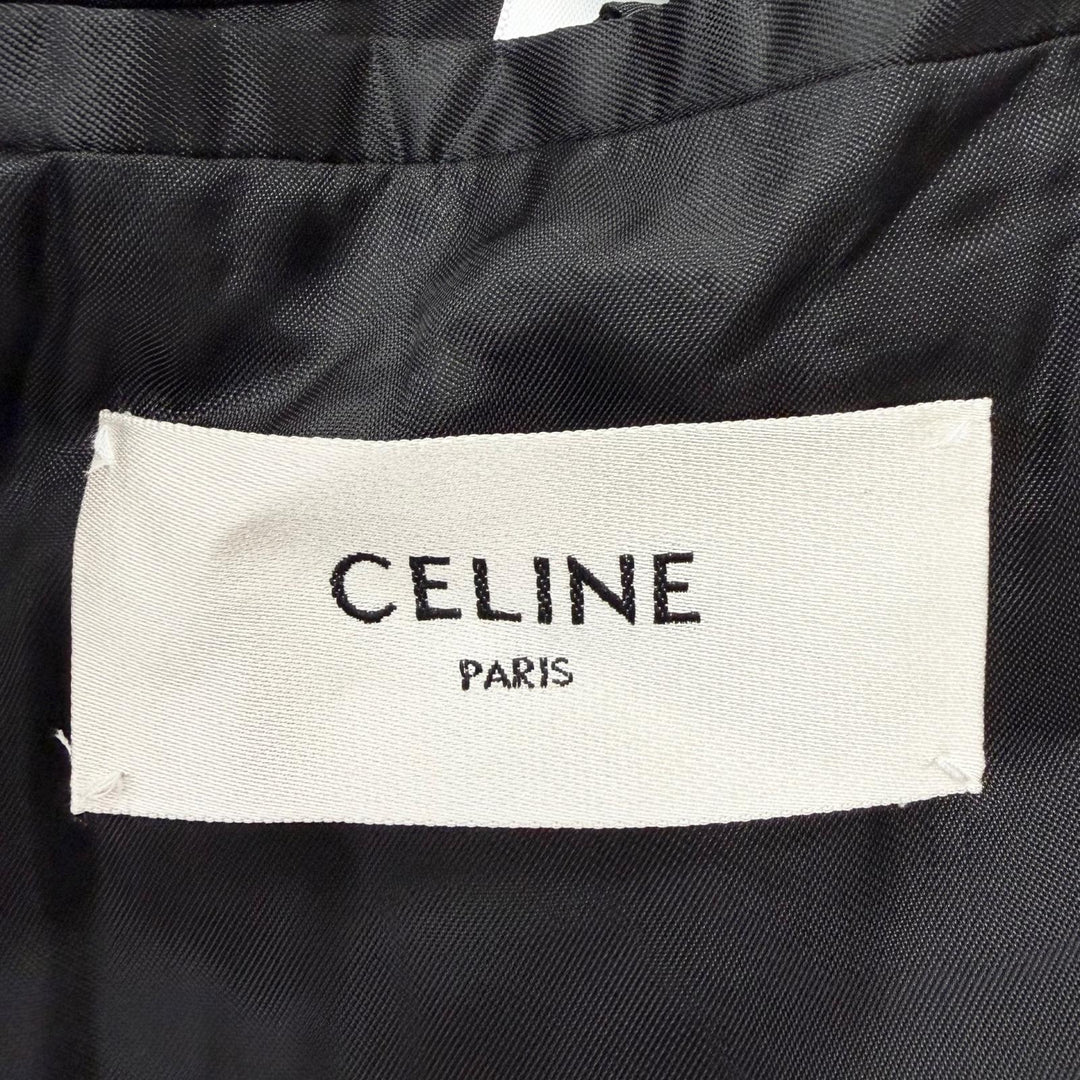 未使用品□CELINE セリーヌ 23SS 2M82A652T パイソンプリント ランウェイ着用モデル チェスターコート ブラウン 50 イタリア製 正規品