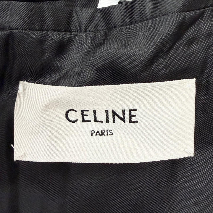 未使用品□CELINE セリーヌ 23SS 2M82A652T パイソンプリント ランウェイ着用モデル チェスターコート ブラウン 50 イタリア製 正規品