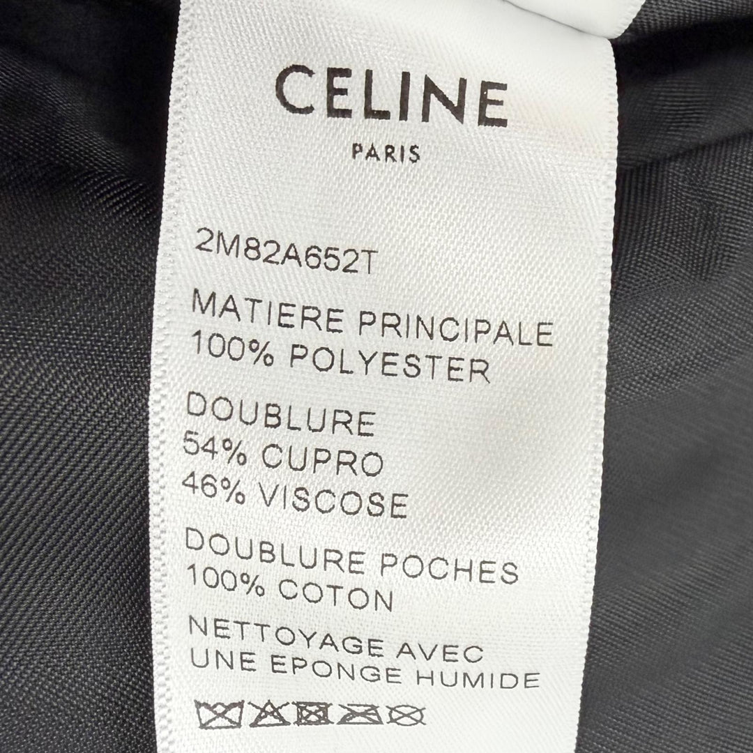 未使用品□CELINE セリーヌ 23SS 2M82A652T パイソンプリント ランウェイ着用モデル チェスターコート ブラウン 50 イタリア製 正規品