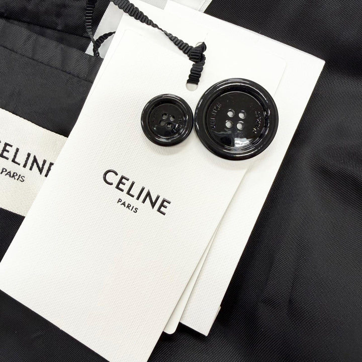 未使用品□CELINE セリーヌ 23SS 2M82A652T パイソンプリント ランウェイ着用モデル チェスターコート ブラウン 50 イタリア製 正規品