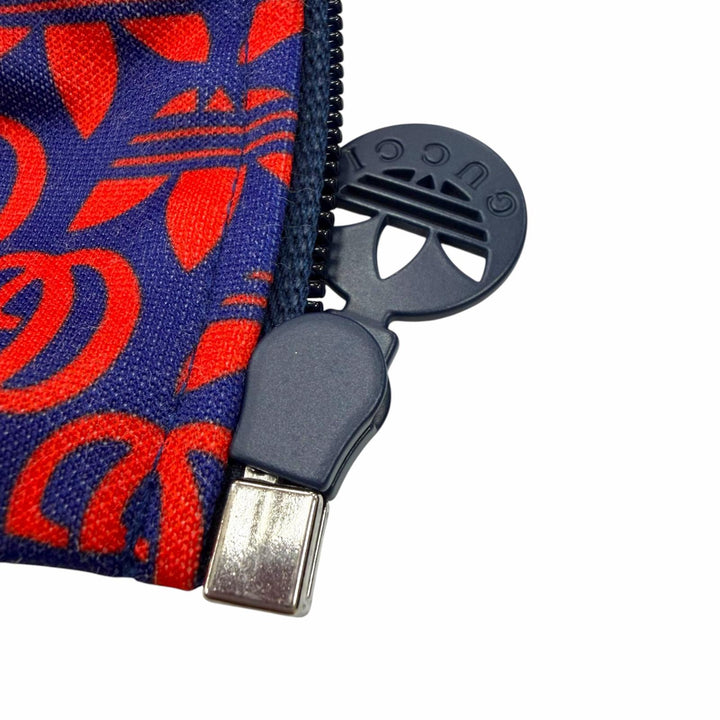 極美品▼GUCCI adidas グッチ アディダス 692112 ウェブライン ロゴ総柄 ZIPUP ブルゾン トラックジャケット レッド ネイビー XL 正規品