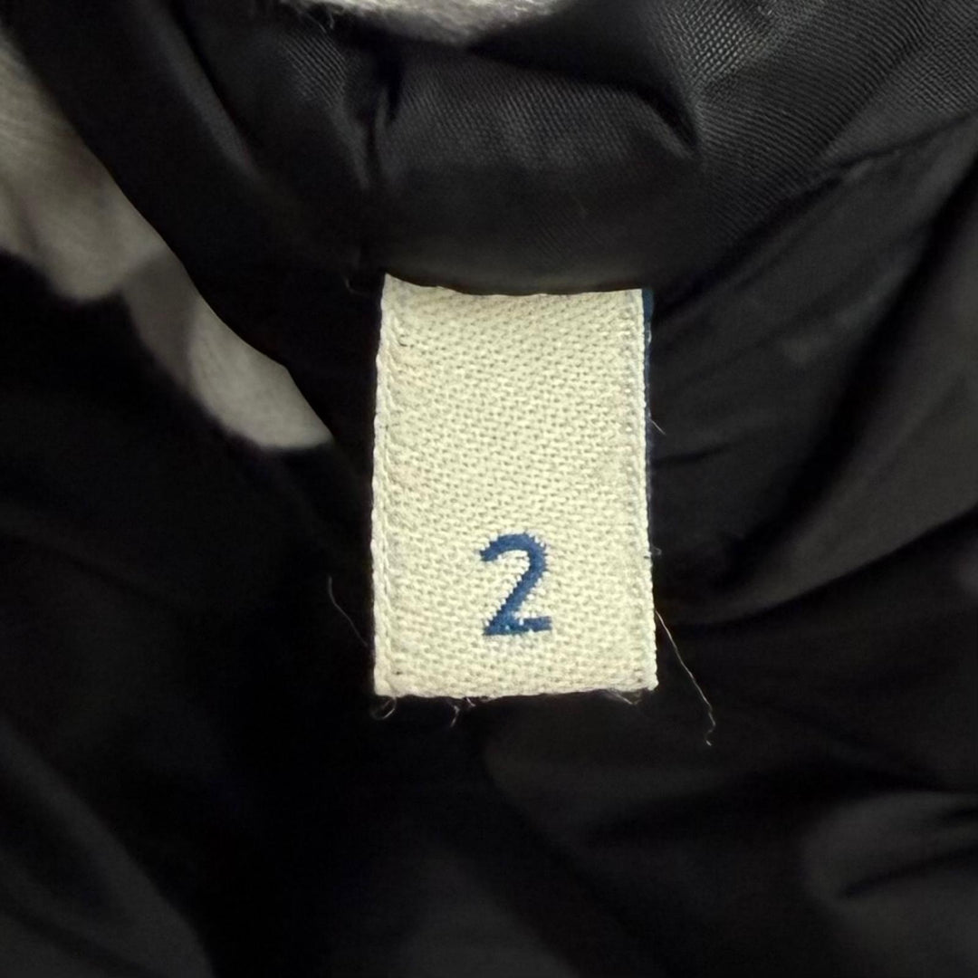 美品★MONCLER モンクレール FLAMMETTE ロゴワッペン・フード付 ZIP UP ダウンコート ダウンジャケット ブラック 2 正規品 レディース