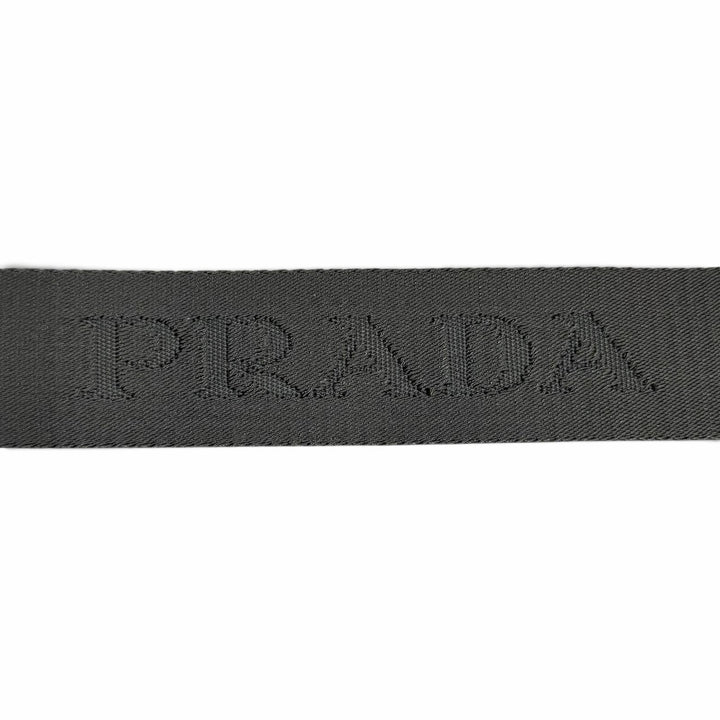 極美品★PRADA プラダ 28G062 フォックスファー・ロゴベルト付 ZIP UP ダウンコート ダウンジャケット グレー 42 正規品 レディース