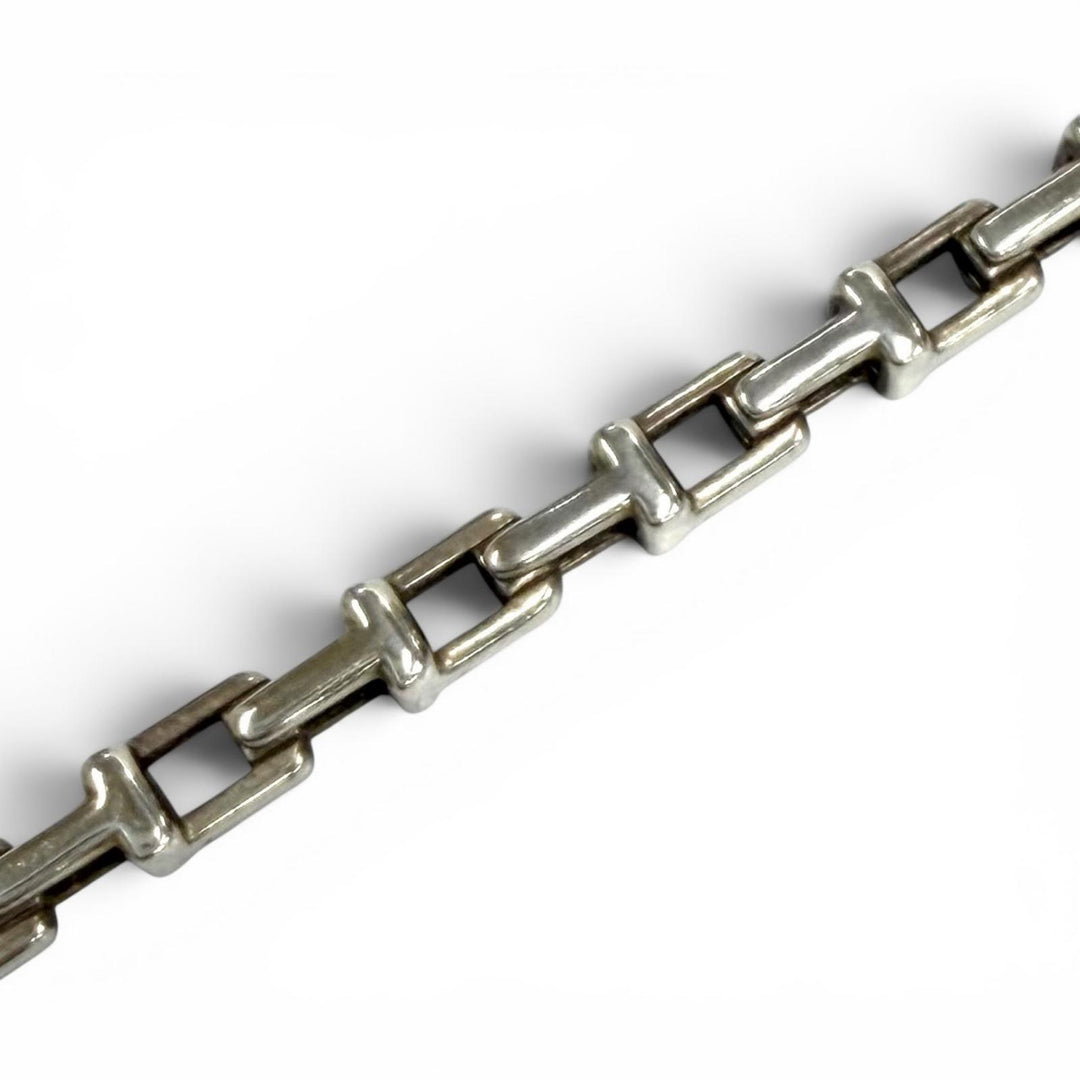 美品★TIFFANY&amp;Co. ティファニー AG925 Tナロー チェーン ブレスレット アクセサリー シルバー イタリア製 レディース