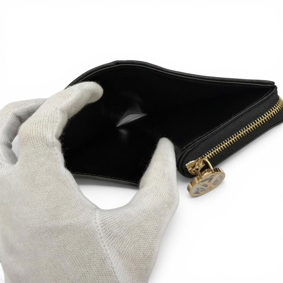 極美品☆LOUIS VUITTON ルイヴィトン M81599 クッサン ポルトフォイユ ルー ラムスキン モノグラム コンパクトウォレット 財布 ブラック