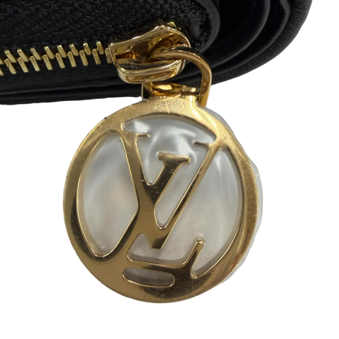極美品☆LOUIS VUITTON ルイヴィトン M81599 クッサン ポルトフォイユ ルー ラムスキン モノグラム コンパクトウォレット 財布 ブラック