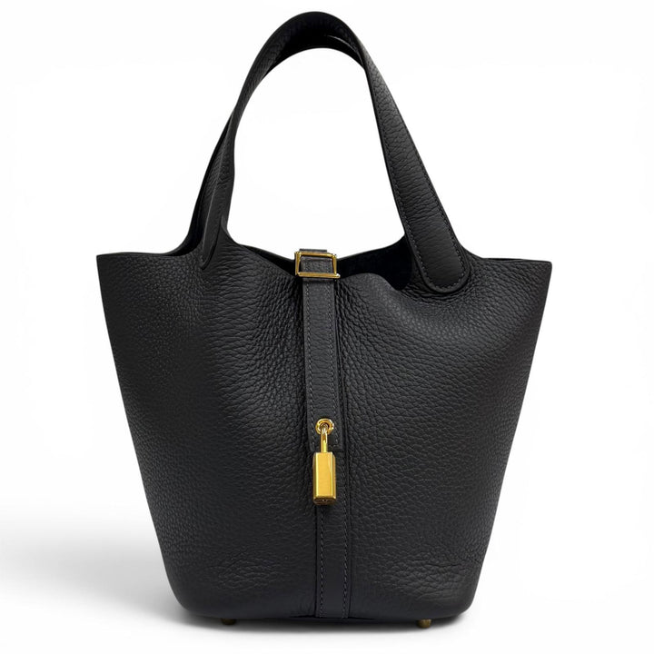 未使用品★HERMES エルメス ピコタンロック PM 18 キャバン トリヨンクレマンス ゴールド金具 ハンドバッグ K刻印 仏製 箱・保存袋付き