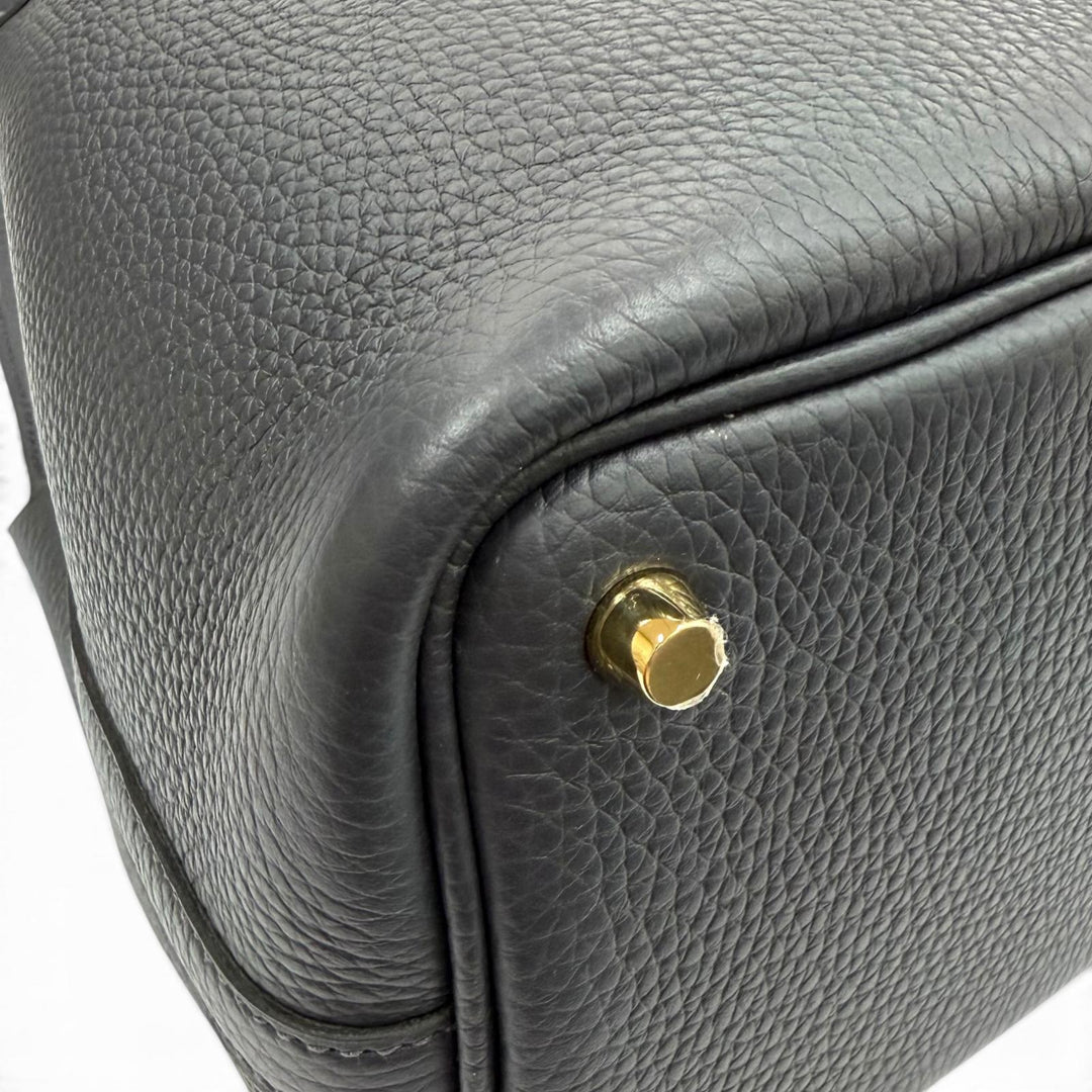未使用品★HERMES エルメス ピコタンロック PM 18 キャバン トリヨンクレマンス ゴールド金具 ハンドバッグ K刻印 仏製 箱・保存袋付き