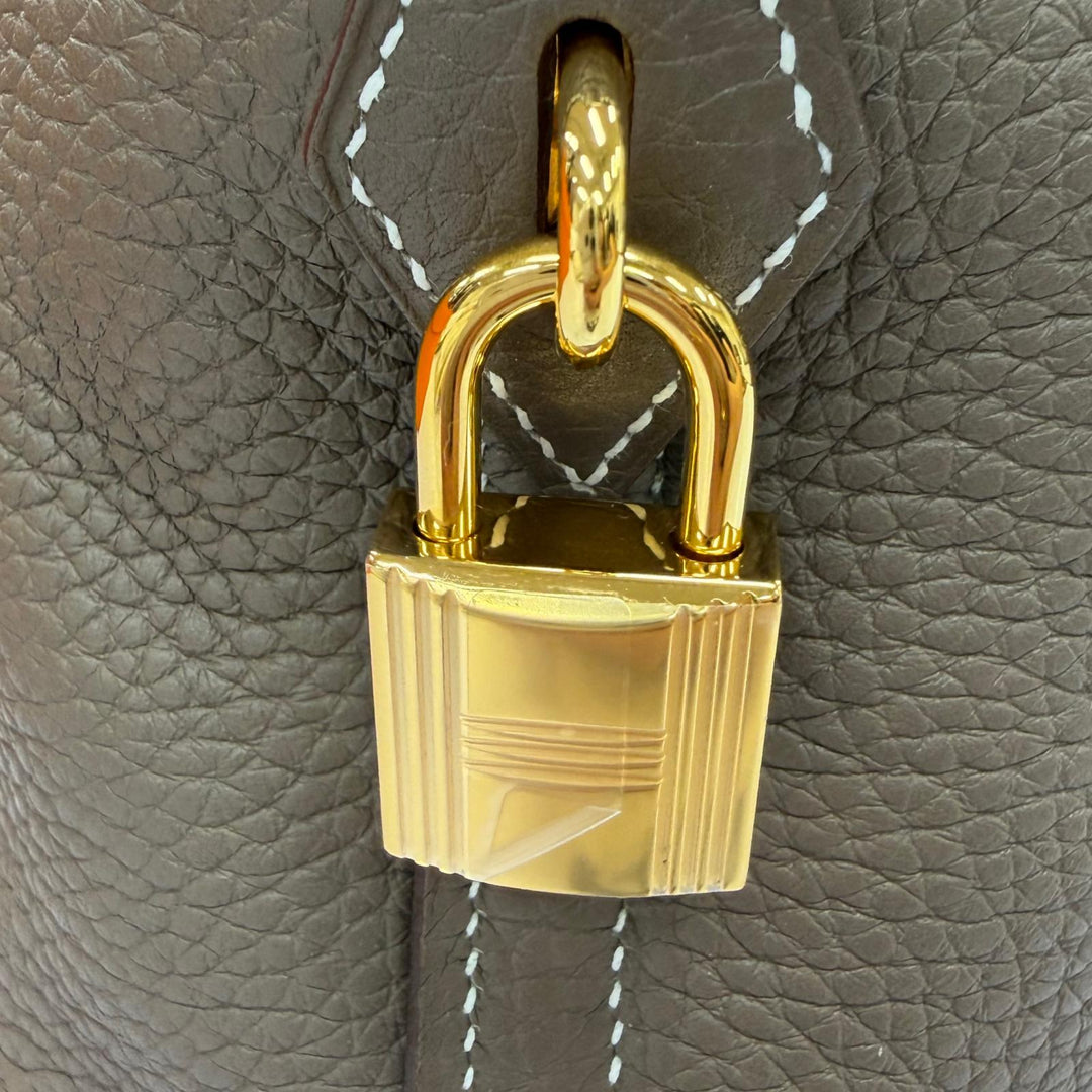 未使用品☆HERMES エルメス ボリード 31 トリヨンクレマンス エトゥープ ゴールド金具 ハンドバッグ Y刻印 フランス製 箱・保存袋付き