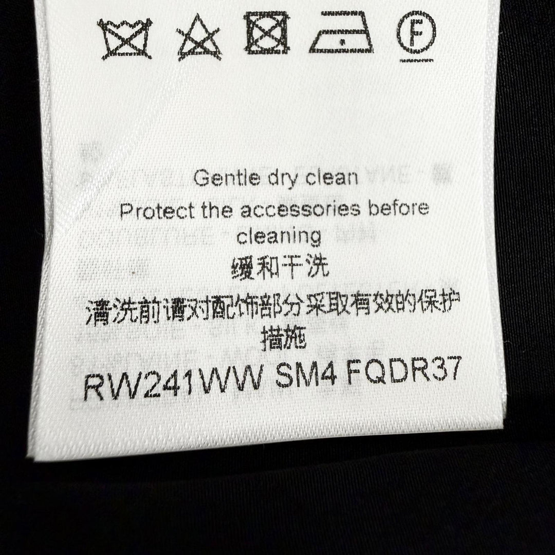 極美品◇LOUIS VUITTON ルイヴィトン 2024年製 FQDR37 LVジップ シルク混 ノースリーブ ワンピース 黒 36 イタリア製 正規品 レディース