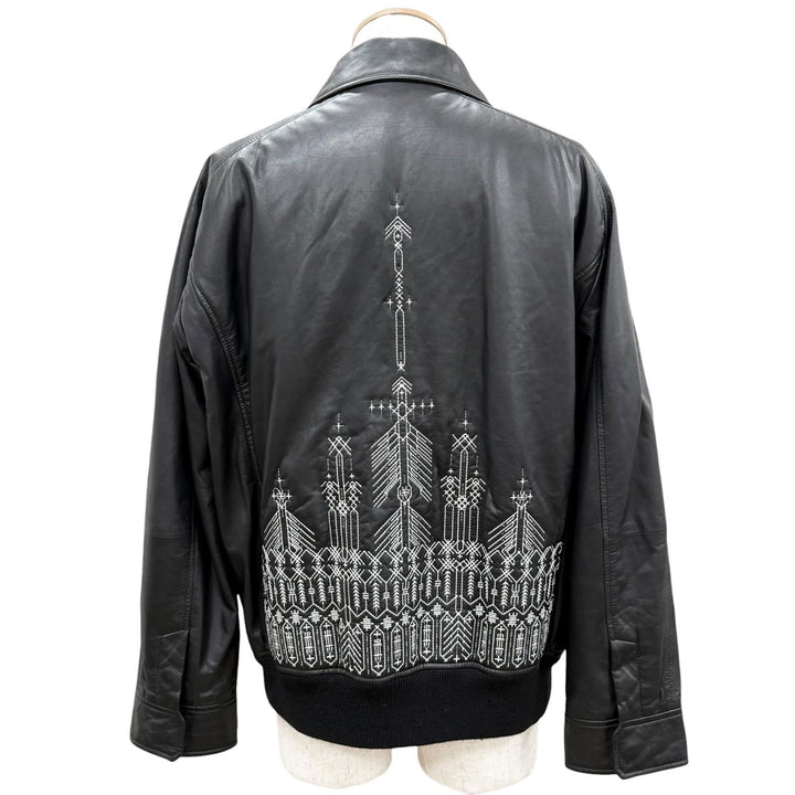 極美品◇Berluti Scott Campbell ベルルッティ スコット キャンベル 16AW ハイダー アッカーマン期 刺繍 レザージャケット A52 正規品