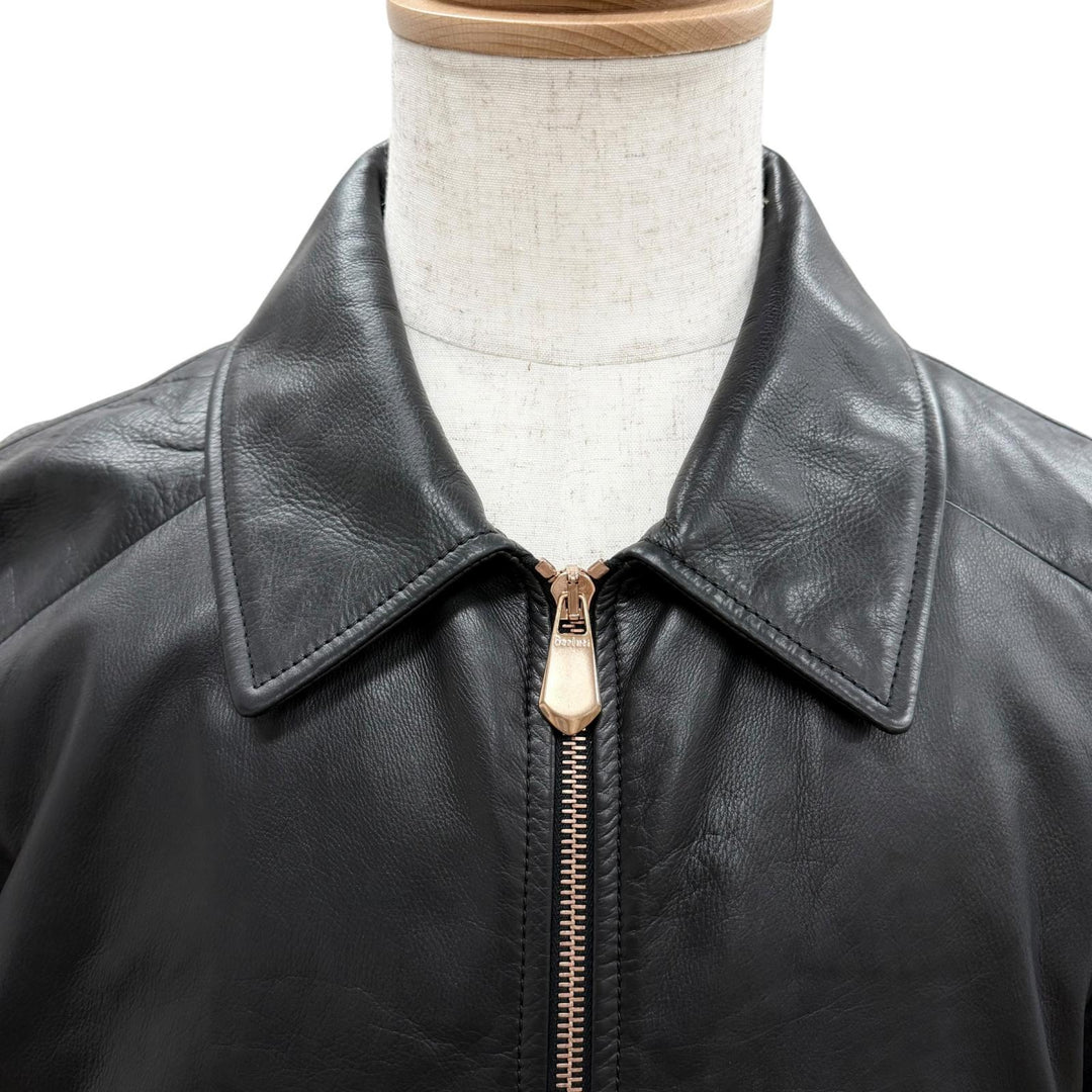 極美品◇Berluti Scott Campbell ベルルッティ スコット キャンベル 16AW ハイダー アッカーマン期 刺繍 レザージャケット A52 正規品