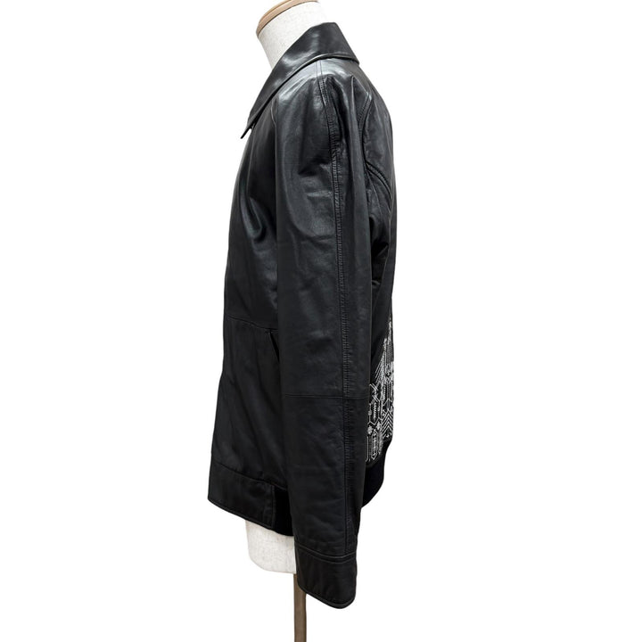 極美品◇Berluti Scott Campbell ベルルッティ スコット キャンベル 16AW ハイダー アッカーマン期 刺繍 レザージャケット A52 正規品