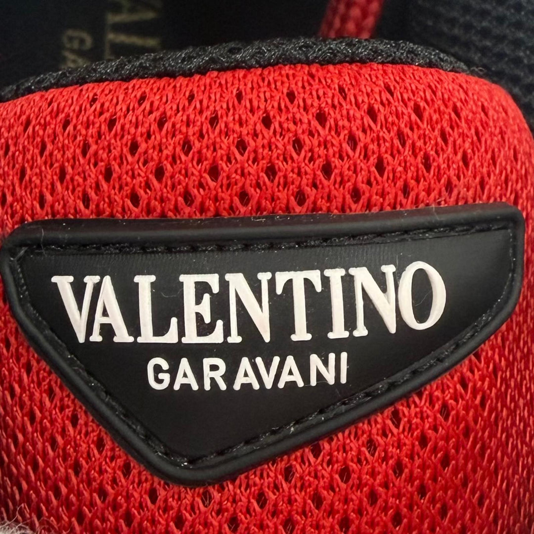 極美品▼Valentino Garavani ヴァレンティノガラヴァーニ レザー ロゴ レースアップ ローカットスニーカー マルチ 39 伊製 レディース