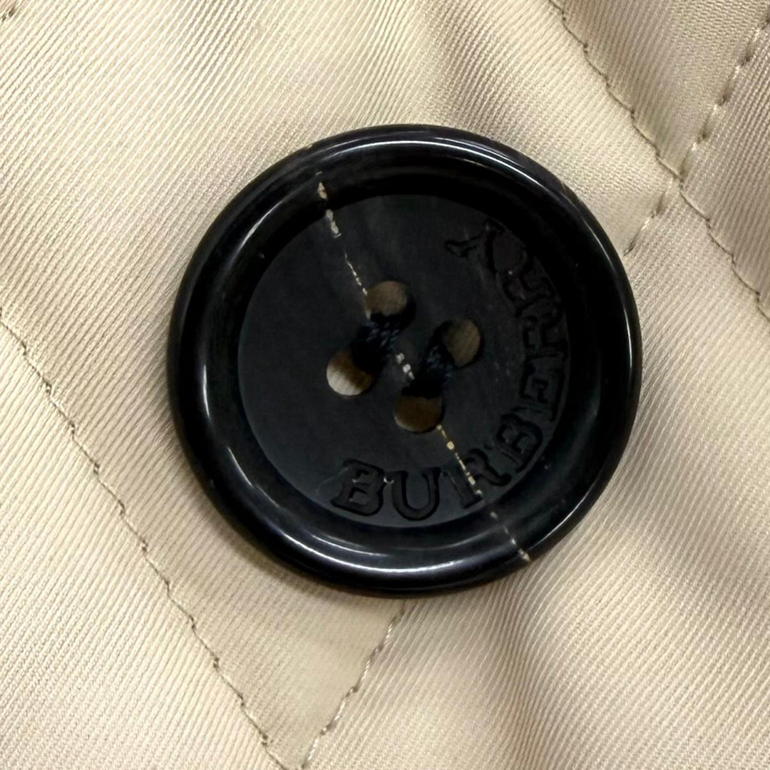 極美品★BURBERRY LONDON バーバリーロンドン FR070-625-41 襟FOXファー 裏地ノバチェック柄 キルティング トレンチコート 38 正規品