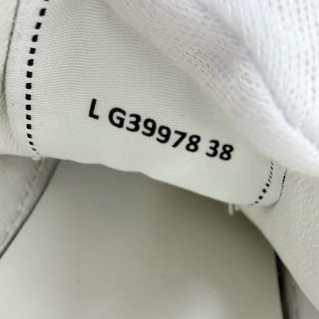 極美品☆CHANEL シャネル G39978 ココマーク レースアップ レザー ローカットスニーカー ホワイト 38 イタリア製 レディース 保存袋付き