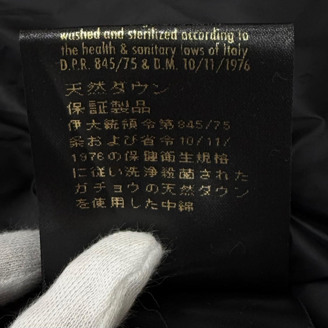 極美品★MOORER ムーレー NOREYA-S3 カシミヤ混 フード付 切替デザイン ZIP UP ダウンコート ブラック 44 イタリア製 ハンガー付き