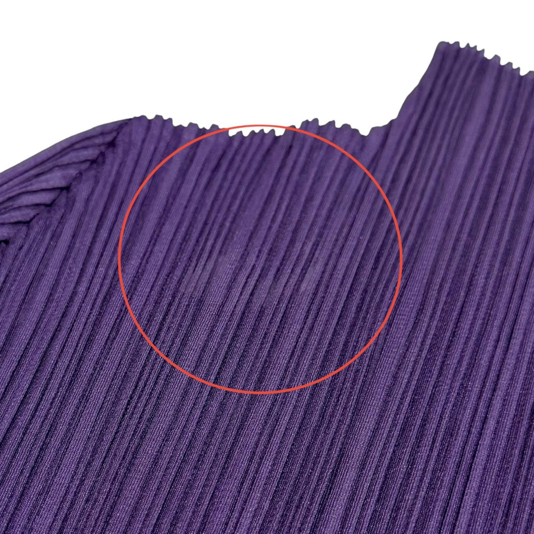 美品△PLEATS PLEASE プリーツプリーズ イッセイミヤケ PP83-JK184 PP83-JF183 トップス パンツ セットアップ パープル 3/2 正規品