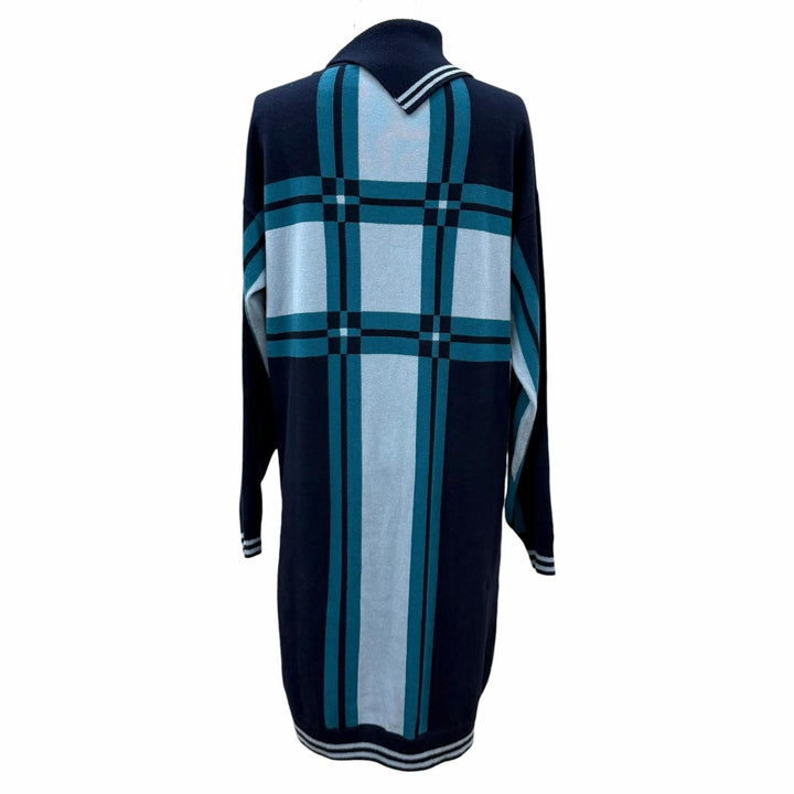 美品★エルメス 2023年製 3H2502DD BRIDES de GALA Tartan ブリッド ドゥ ガラ タータン カシミヤ100％ ニットワンピース 36 正規品