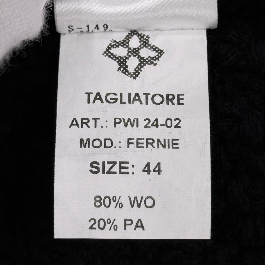未使用品●TAGLIATORE タリアトーレ PWI24-02 FERNIE ウール ロゴボタン ロングスリーブ スタンドカラー コート ブラック 44 正規品 メンズ