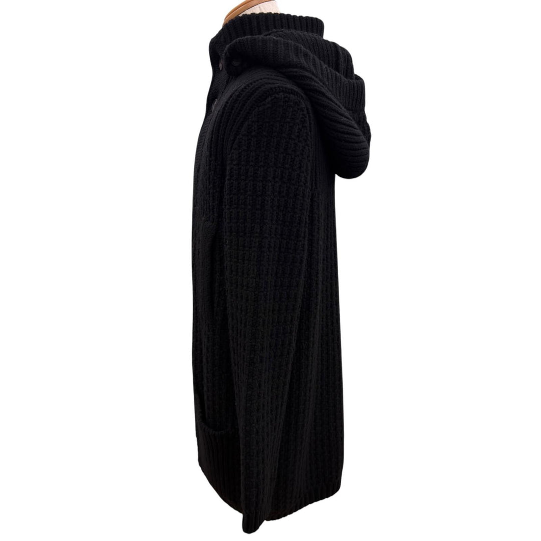 未使用品●TAGLIATORE タリアトーレ PWI24-02 FERNIE ウール ロゴボタン ロングスリーブ スタンドカラー コート ブラック 44 正規品 メンズ