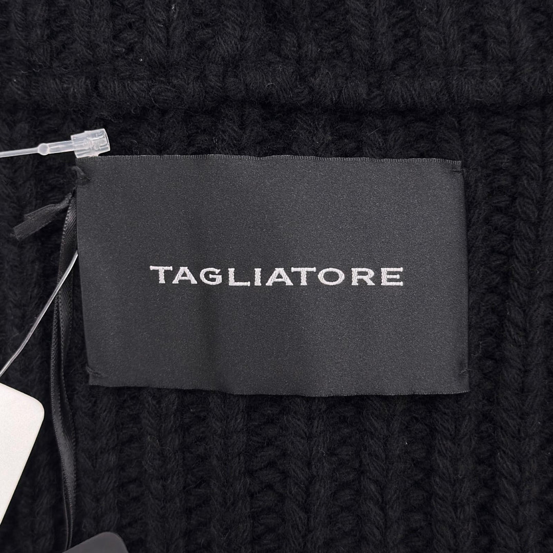 未使用品●TAGLIATORE タリアトーレ PWI24-02 FERNIE ウール ロゴボタン ロングスリーブ スタンドカラー コート ブラック 44 正規品 メンズ