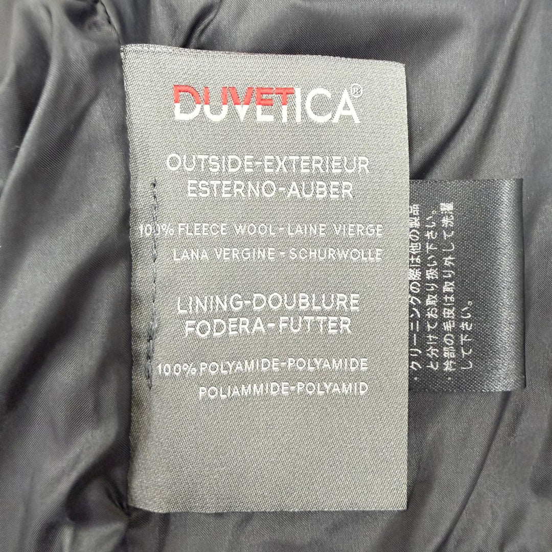 極美△DUVETICA デュベティカ BLODWEN ウール100％ ZIGNONE生地使用 ラクーンファー ニットダウンジャケット チャコールグレー 40 正規品