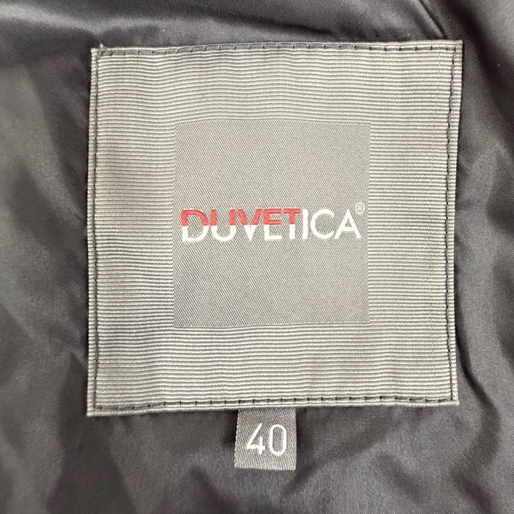 極美△DUVETICA デュベティカ BLODWEN ウール100％ ZIGNONE生地使用 ラクーンファー ニットダウンジャケット チャコールグレー 40 正規品