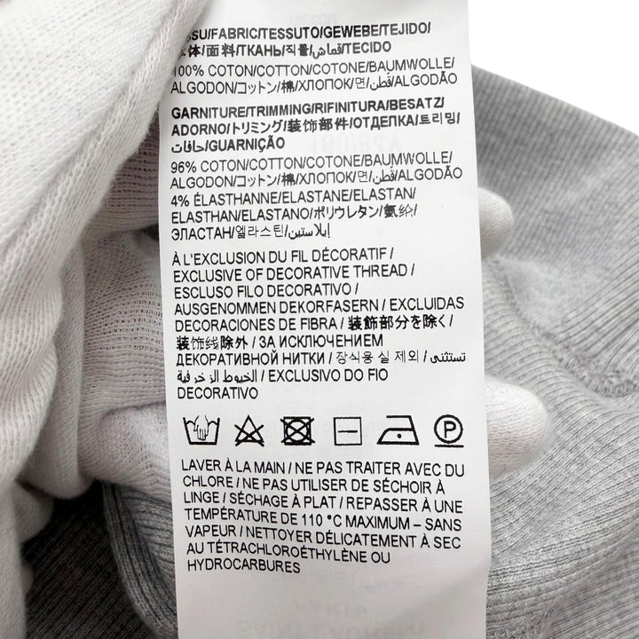 未使用品□SAINT LAURENT PARIS サンローランパリ 2023年製 778559 YSLロゴ刺繍 プルオーバー パーカー グレー S イタリア製 正規品