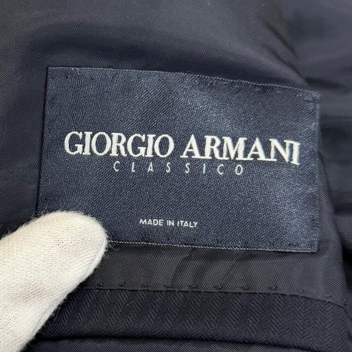 美品□GIORGIO ARMANI CLASSICO ジョルジオアルマーニ クラシコ BORGO21 super150sウール使用 テーラードジャケット 52 イタリア製