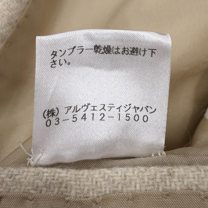 美品▼Alfonso Sirica アルフォンソ シリカ ウール100% 本切羽 シングルジャケット テーラード ライトベージュ M相当 伊製 正規品 メンズ