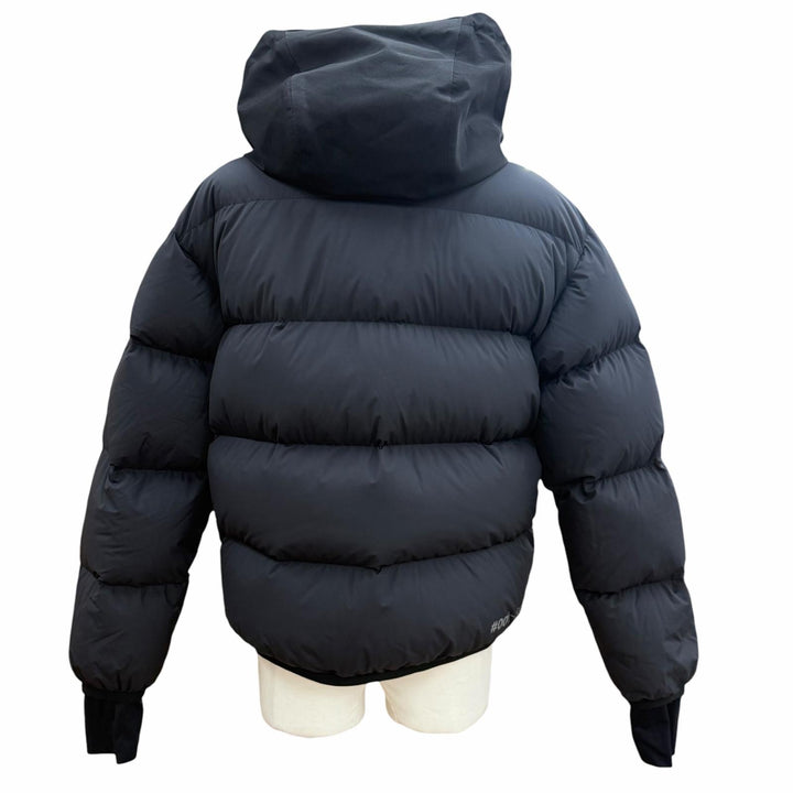極美品▼MONCLER GRENOBLE モンクレール グルノーブル 2024年製 MARCASSIN ロゴ フーデッド ZIP ダウンジャケット ブラック 2 国内正規品