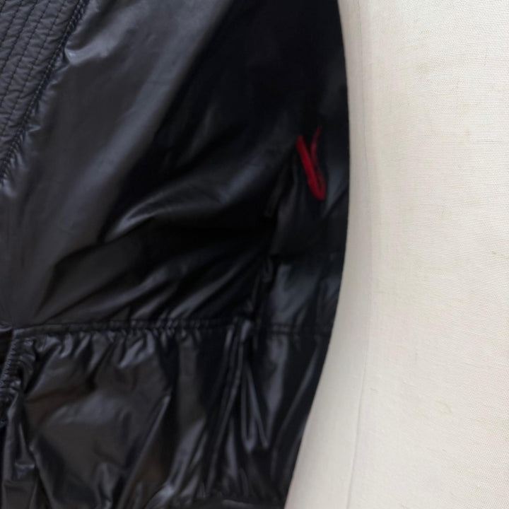 極美品▼MONCLER GRENOBLE モンクレール グルノーブル 2024年製 MARCASSIN ロゴ フーデッド ZIP ダウンジャケット ブラック 2 国内正規品