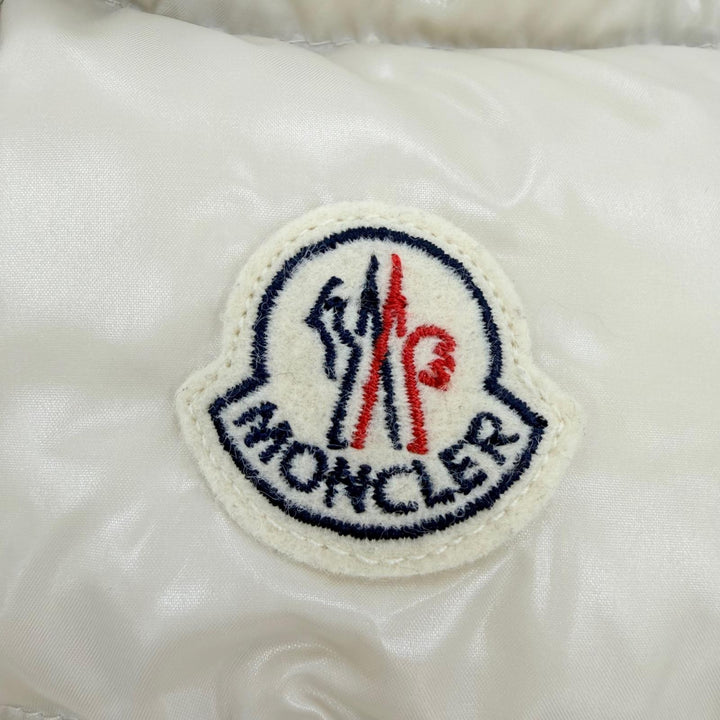 極美品☆MONCLER モンクレール APHIA アフィア ファー・ロゴワッペン・フード付 ダウンコート ベージュ 0 国内正規品 ハンガー付
