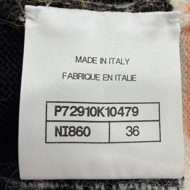 未使用品☆CHANEL シャネル 22A P72910 コットン アルパカ ココマークパーツ ニット チュニック マルチカラー 36 イタリア製 保存袋付き