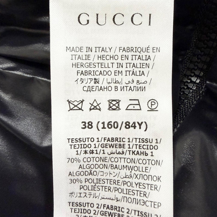 未使用品△GUCCI グッチ 761698 GGキャンバス 2WAY クロップド ボンバージャケット ダウンジャケット 38 イタリア製 正規品 定価583000円