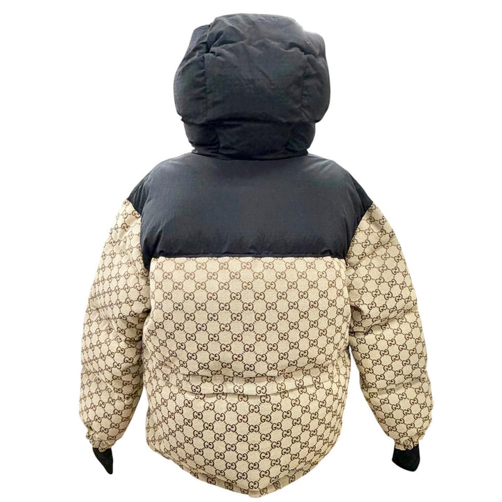 未使用品△GUCCI グッチ 761698 GGキャンバス 2WAY クロップド ボンバージャケット ダウンジャケット 38 イタリア製 正規品 定価583000円