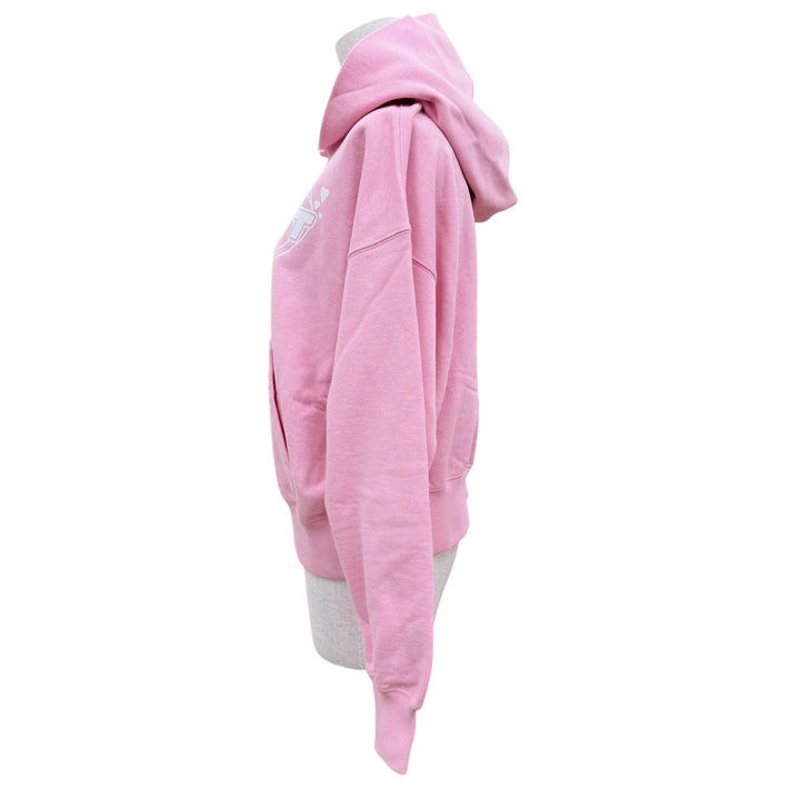 未使用品☆GUCCI グッチ 776886 SWEET GUCCI コットン100％ ラメロゴプリント フード付 パーカー ピンク S イタリア製 正規品 レディース