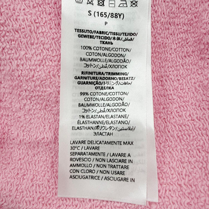 未使用品☆GUCCI グッチ 776886 SWEET GUCCI コットン100％ ラメロゴプリント フード付 パーカー ピンク S イタリア製 正規品 レディース