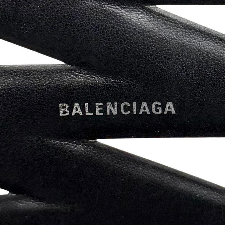 美品△BALENCIAGA バレンシアガ 626111 ネオバスケット ロゴ 2WAY トートバッグ ショルダーバッグ シルバー ブラック イタリア製 袋付き