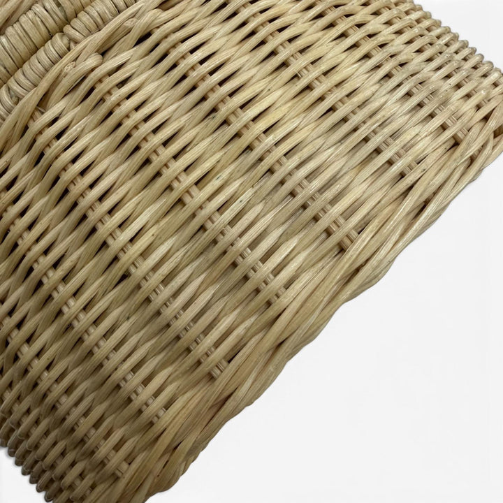 極美品☆Manimaris マニマリス PANCAKEBASKET ラタン かごバッグ ハンドバッグ ナチュラル ゴールド レディース 保存袋付き