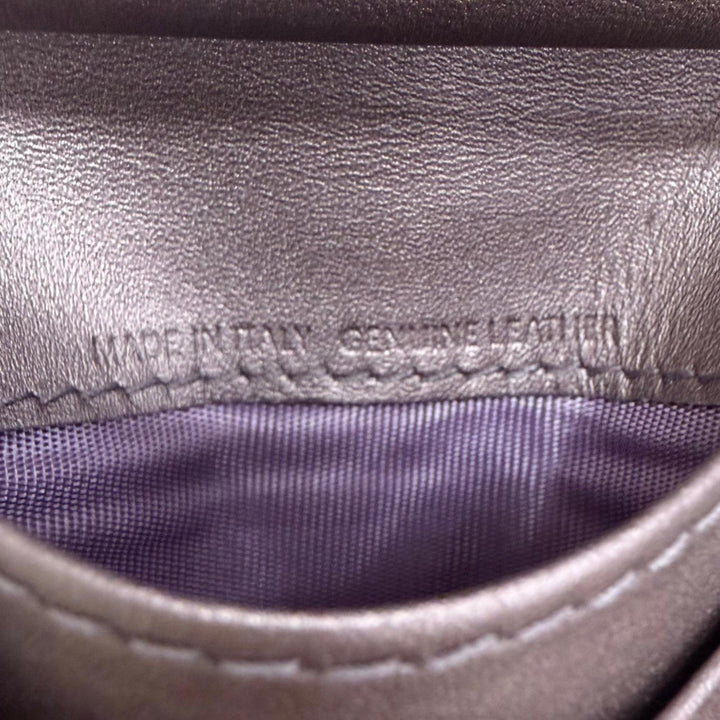 極美△Maison Margiela 11 メゾンマルジェラ11 S56UI0140 2026年 DUSTY PINK 4ステッチ パテントレザー コンパクトウォレット 二つ折財布